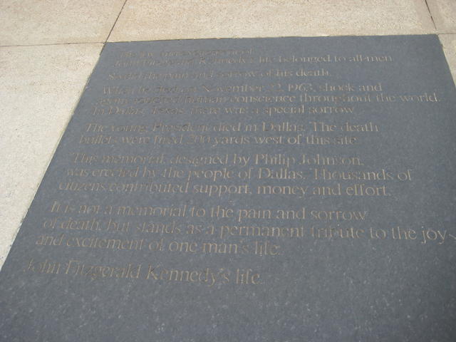 JFK Memorial in Dallas Texas