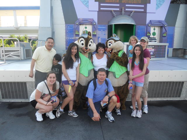 Leungs and Nicolsons with Chip and Dale